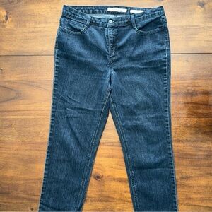 Jones New York Womens Dark Wash Denim Sutton Straight Blue Jeans 16P Petite